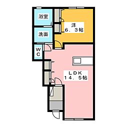 ソルグランデR 1LDKの間取図画像