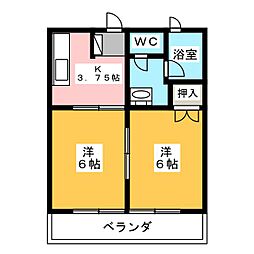 テックハウジング4 2Kの間取図画像