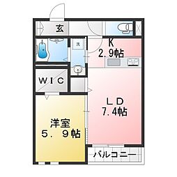 EXTRA(エクストラ) 1LDKの間取図画像