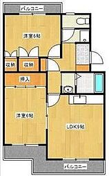 グリーンレジデンス 2LDKの間取図画像