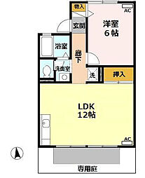 K・1セジュール 2DKの間取図画像