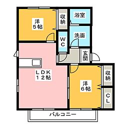グレースTOSHO 2LDKの間取図画像