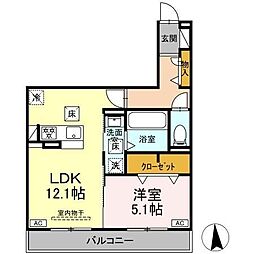 Patricia 1LDKの間取図画像