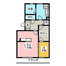 ウエスト　フィールドＢ  ｜ 静岡県沼津市岡宮（賃貸アパート1LDK・3階・44.21㎡） その2