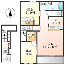 パレス花ノ木  ｜ 静岡県御殿場市萩原（賃貸マンション2LDK・2階・61.16㎡） その2