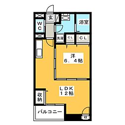 ジュエル・モンテ・レーゼ2 1LDKの間取図画像