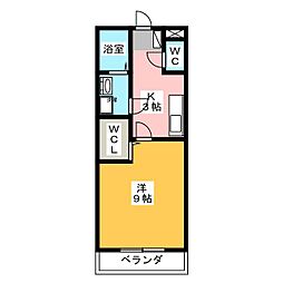 パティオフエンテ 1Kの間取図画像