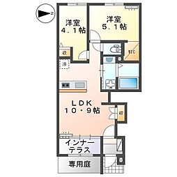 ルヴァン ソレイユ 2LDKの間取図画像