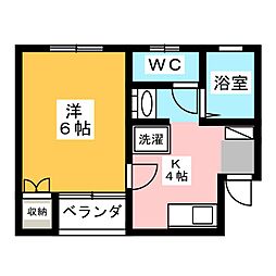 サンリット・レジデンス 1Kの間取図画像