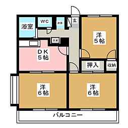 アーティス・T 3DKの間取図画像