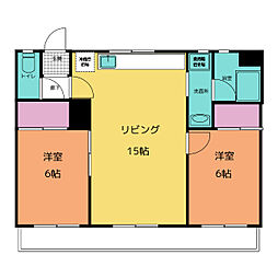 ベルグローブ 2LDKの間取図画像