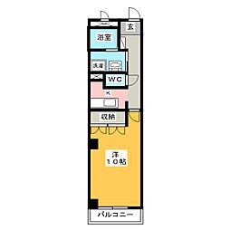 エスポワールM 1Kの間取図画像