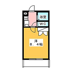 レストクラスト 1階1Kの間取り