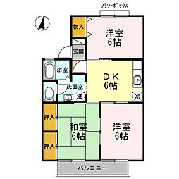 ルポOK 3DKの間取図画像
