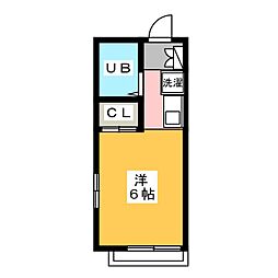 メゾン大手 1Kの間取図画像