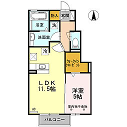 ル・グランブリュー 1LDKの間取図画像