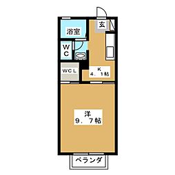 フィニックス・B 1Kの間取図画像