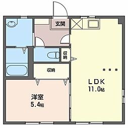 ハイツサンシャインB 1LDKの間取図画像