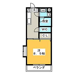 グラン・シャリオ2 1DKの間取図画像