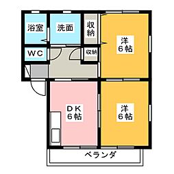 SIRIUS 2DKの間取図画像