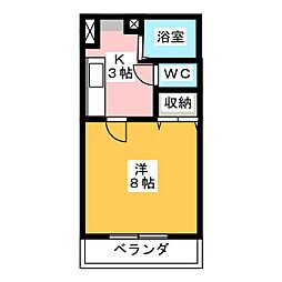 ロイヤルハイツ平 1Kの間取図画像