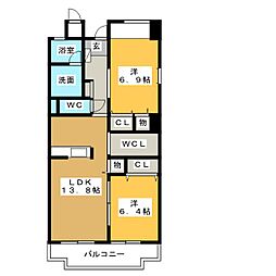 グライス武藤 2SLDKの間取図画像