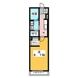 ドルチェ掛川中央 1Kの間取図画像