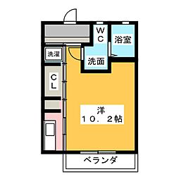 さくらハウス ワンルームの間取図画像