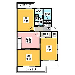 デイ・ブレイク 3DKの間取図画像