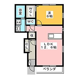 サンリット2 1LDKの間取図画像