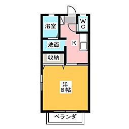 ダイワ・ロイヤルガーデン1 1Kの間取図画像