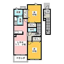 ユニゾン・スクエアIII  ｜ 静岡県富士市神谷（賃貸アパート2LDK・2階・58.48㎡） その2