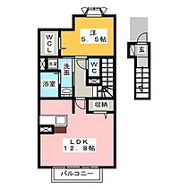 エスポワールIII  ｜ 静岡県富士市松岡（賃貸アパート1LDK・2階・52.92㎡） その2