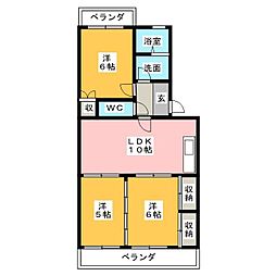 リバーサイドアベニューA 3LDKの間取図画像