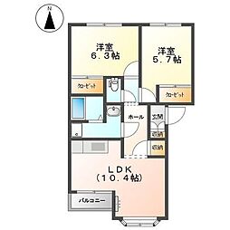 間取図画像 2LDK