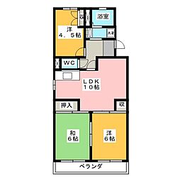 リバーサイド富士 3LDKの間取図画像