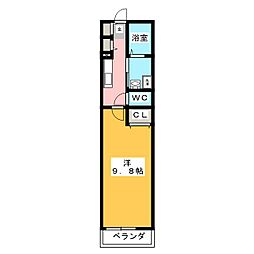 ミドルC 1Kの間取図画像