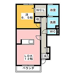 グランデ滝戸 1LDKの間取図画像