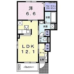 ガルボ・ティエラ 1LDKの間取図画像