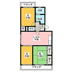 プリムローズ 3LDKの間取図画像