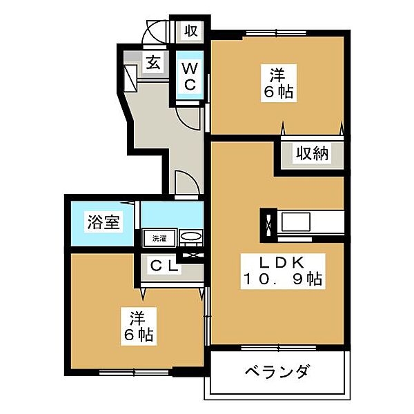 ビューネ遠藤 ｜静岡県富士宮市小泉(賃貸アパート2LDK・1階・53.28㎡)の写真 その2