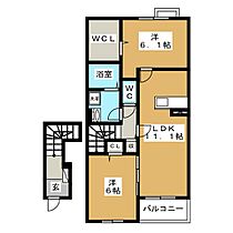 アンジェロ  ｜ 静岡県富士宮市大岩（賃貸アパート2LDK・2階・58.64㎡） その2