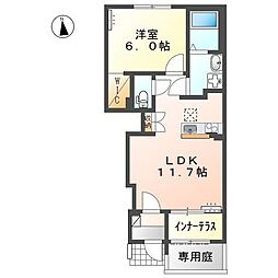 レオーネ黒田 1LDKの間取図画像