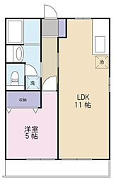 サンシャイン小泉 1LDKの間取図画像