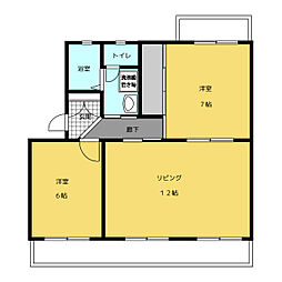 トレジャーユアセルフ 2LDKの間取図画像