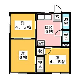 フォーブル久保A 3DKの間取図画像