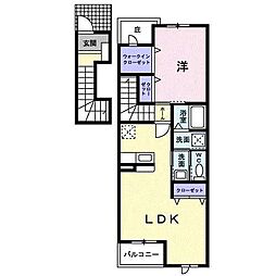 メイプルリーフ3 1LDKの間取図画像