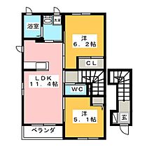 ティアラ弐番館  ｜ 静岡県焼津市小土（賃貸アパート2LDK・2階・57.17㎡） その2