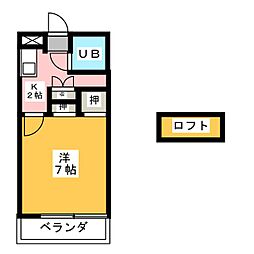 ソフィアビル 1Kの間取図画像