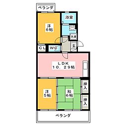 シャルマンKogawa 3LDKの間取図画像